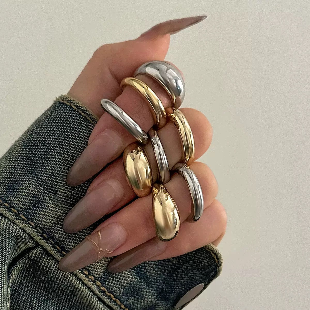 Silver & Gold Ring Set
