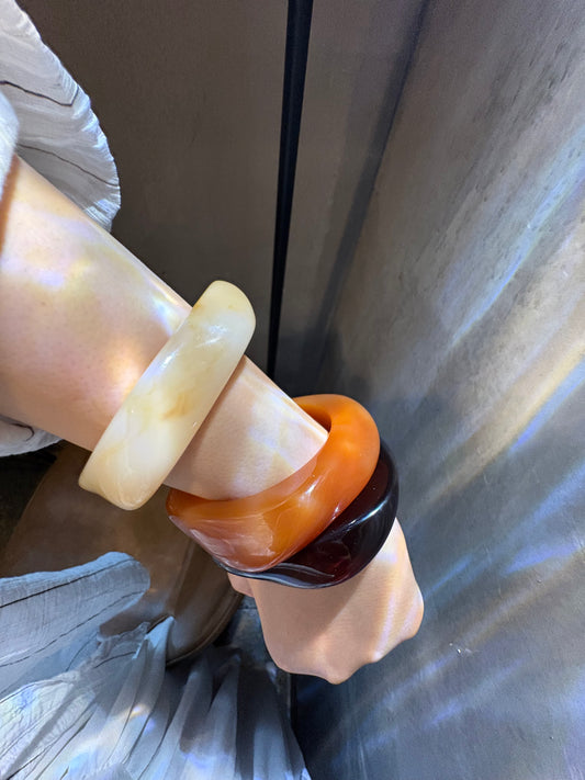 Sunset Glow Pack – Resin Bangles Trio