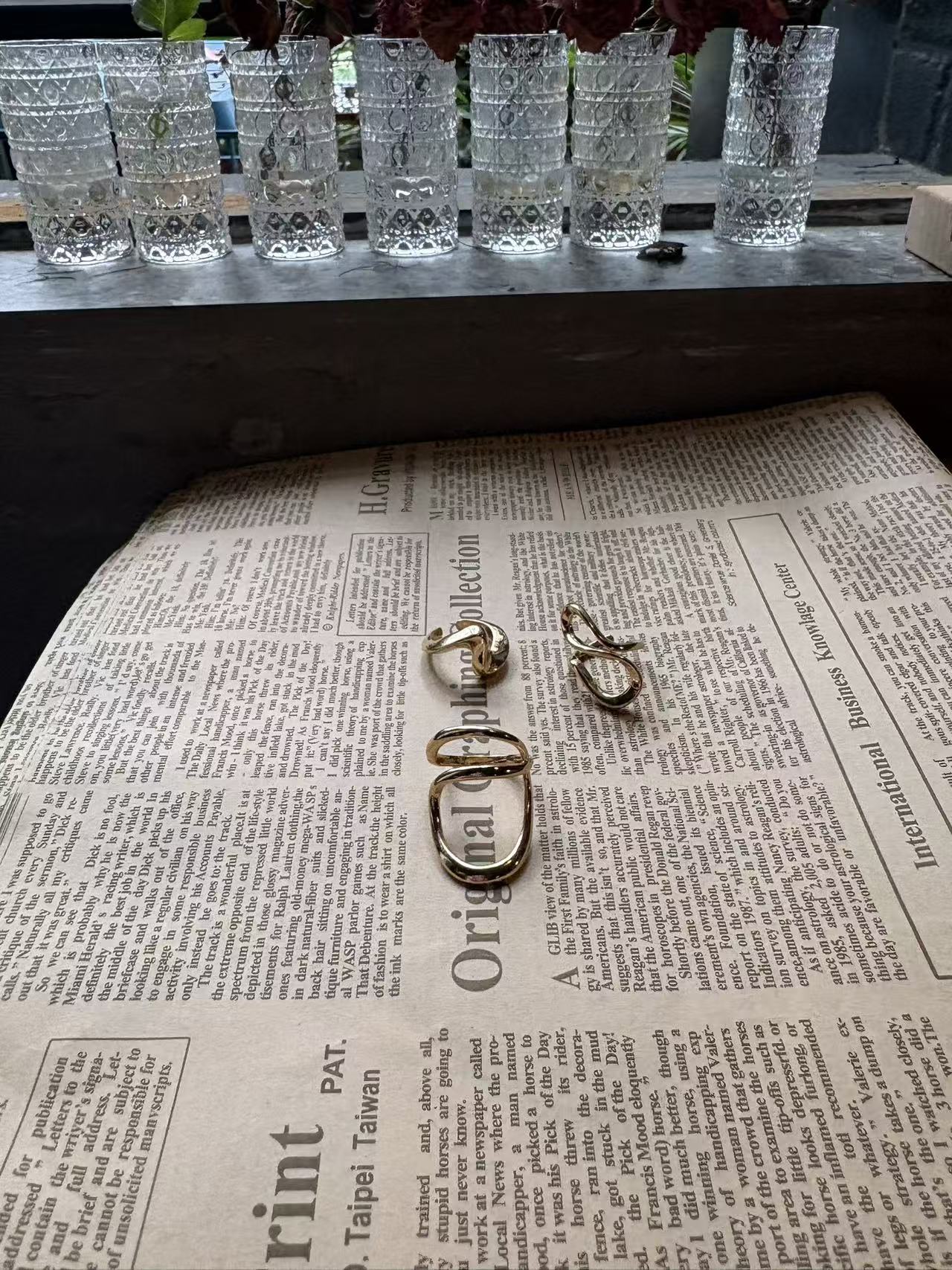 Fluid Gold Ring Set